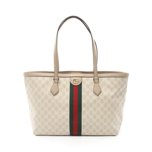 Luxury Gucci Trending 2025 Medium tote Shoulder bag Tote bag PVC Leather Light beige Gray beige Multicolor