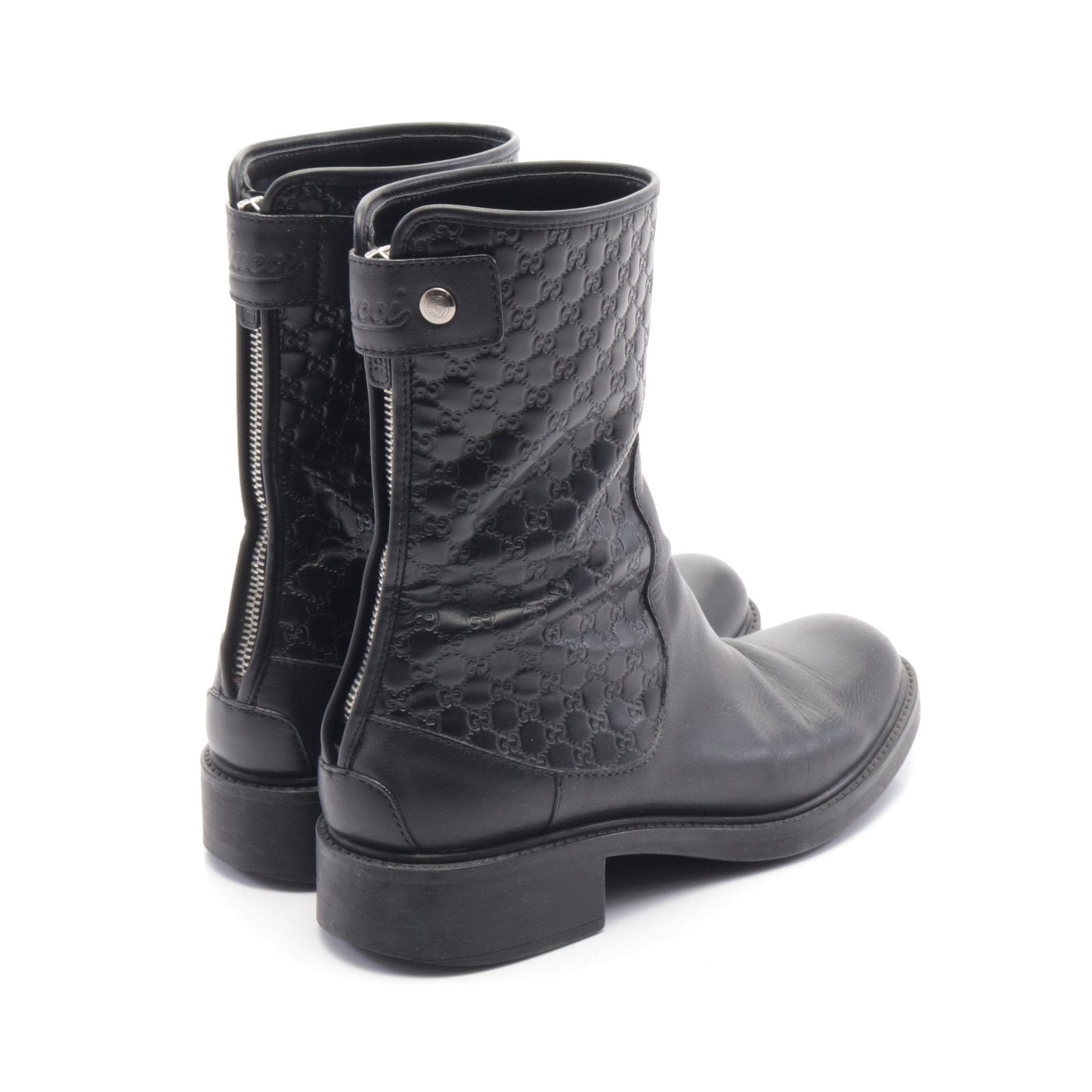 Luxury Gucci Trending 2025 Micro GG Luxury Gucci Trending 2025ssima Boots Leather Black