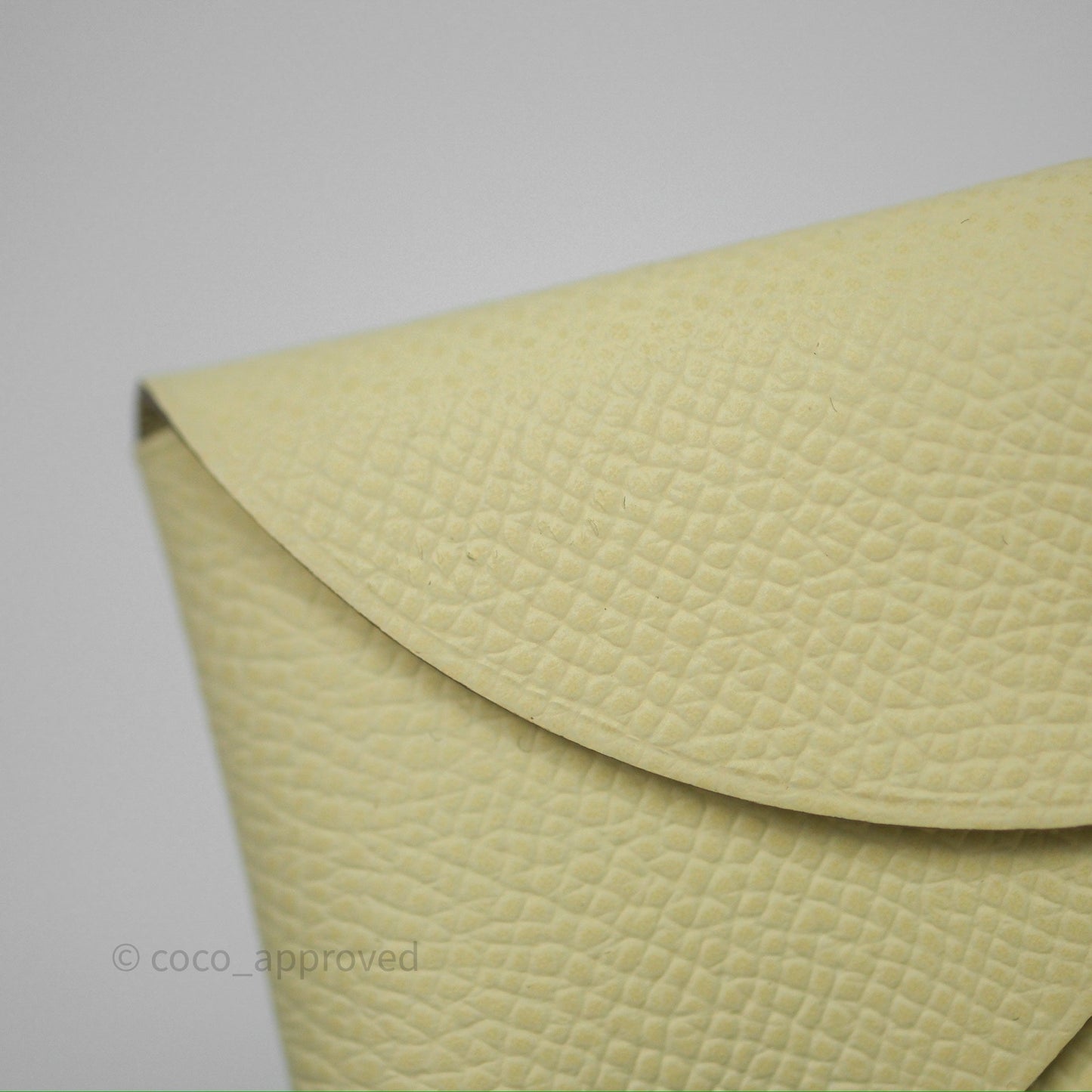 Hermès Calvi Card Holder Jaune Milton I8 Epsom
