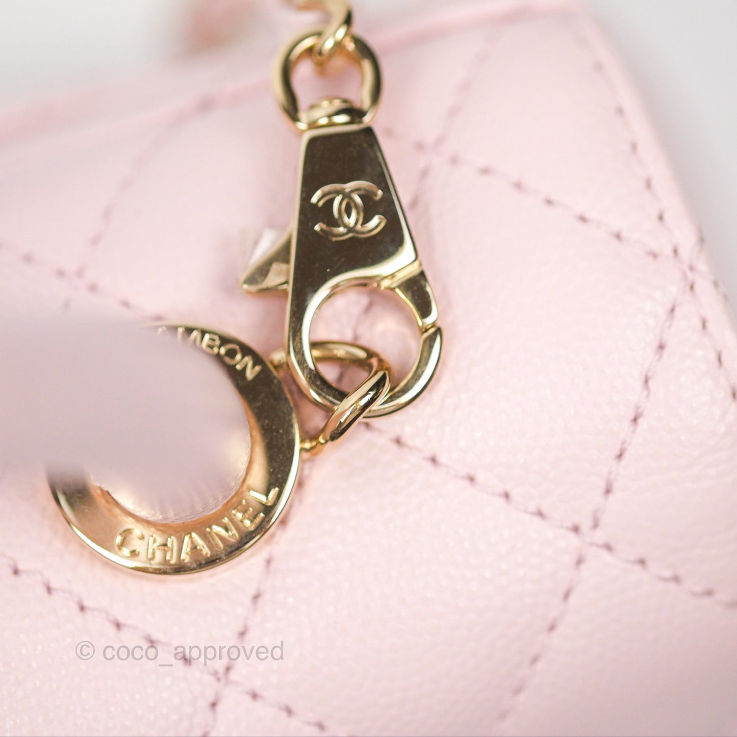 Chanel Small Coco Handle Light Pink Caviar Gold Hardware