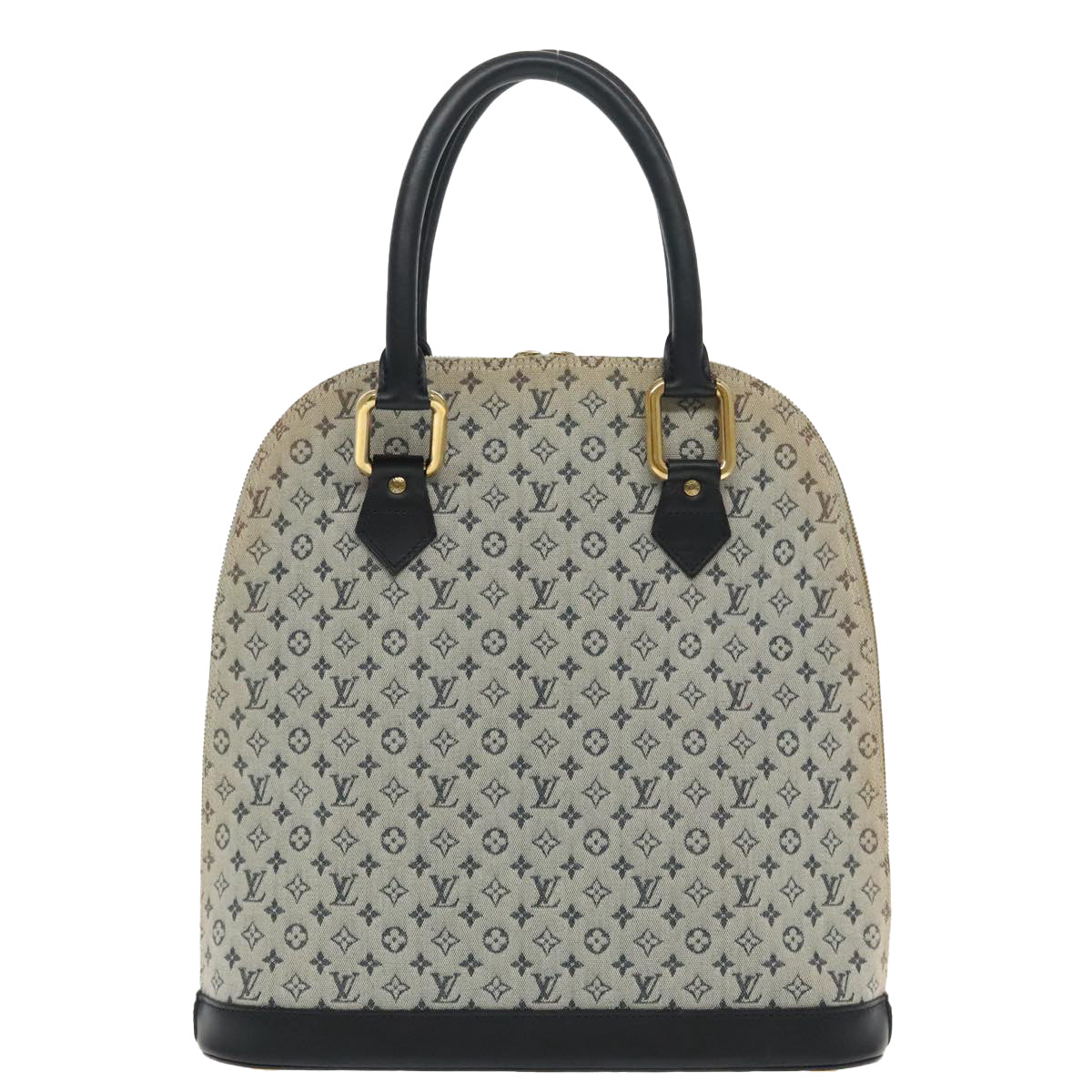 LOUIS VUITTON Monogram Mini Alma Haut Hand Bag Blue M92202 LV 95693