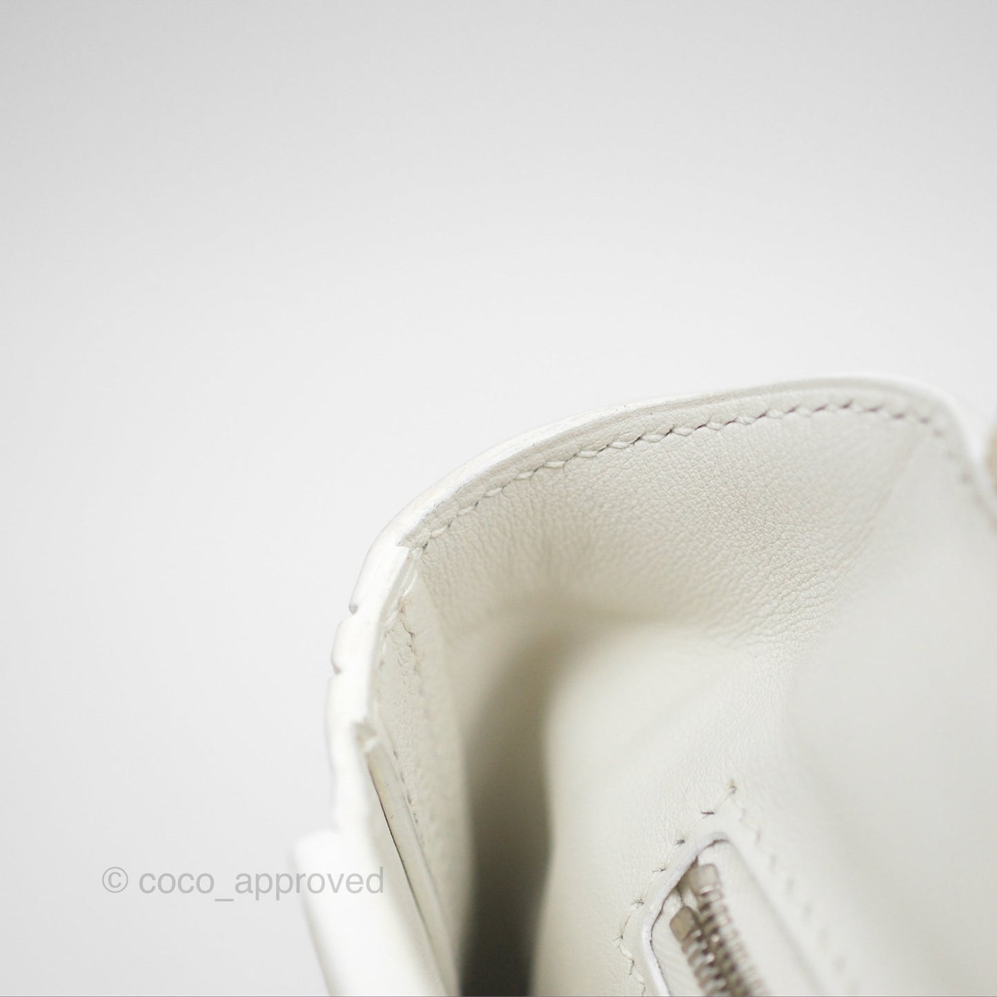 Hermès 24/24 21 Mini Blanc 01/ Nata I2 Evercolor/ Swift Palladium Hardware