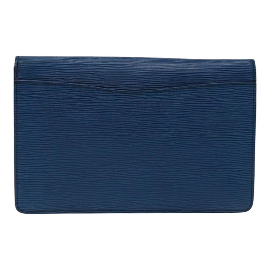 LOUIS VUITTON Epi Montaigne 27 Clutch Bag Blue M52655 LV 95699