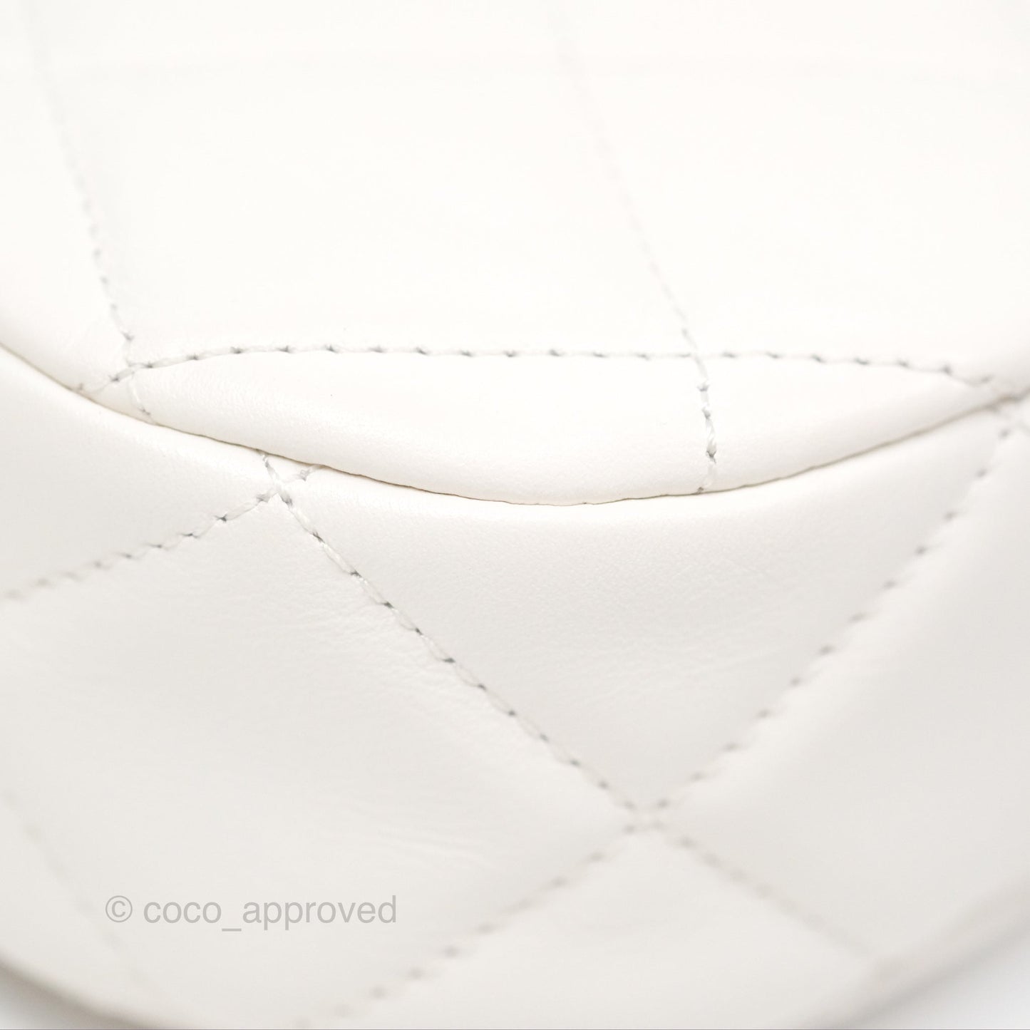 Chanel Hobo Bag White Aged Calfskin Aged Gold Hardware