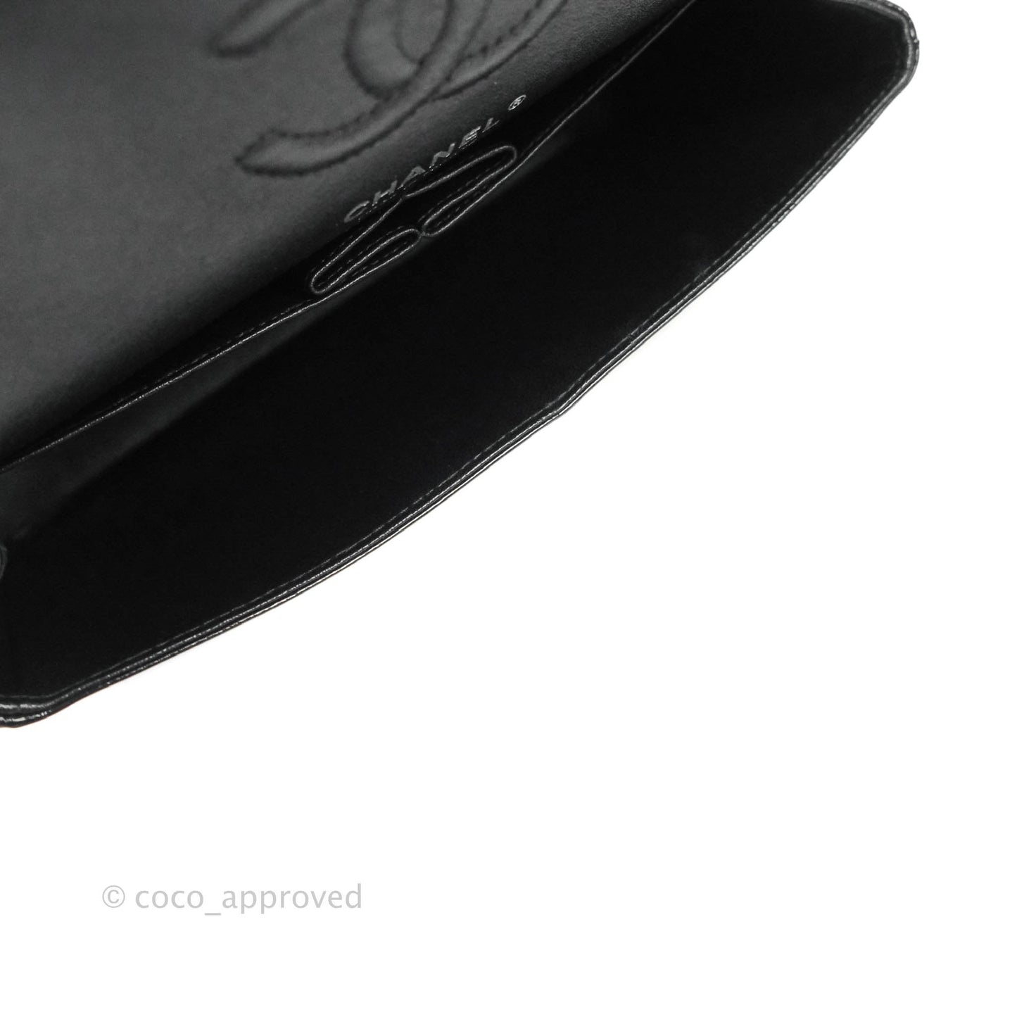 Chanel Classic Small S/M Flap Shiny Crumpled Calfskin So Black
