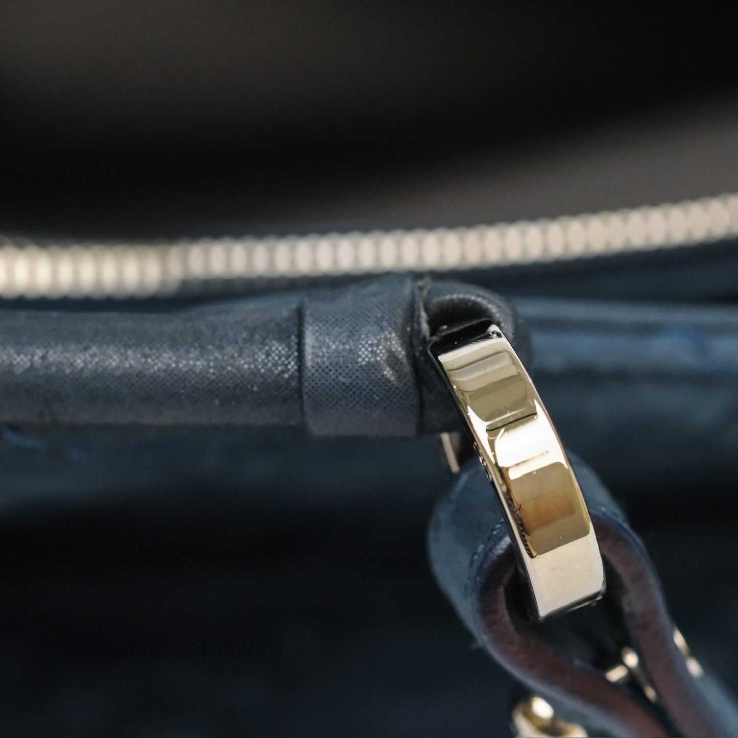 Chanel Small Sea Hit Tote Navy Iridescent Calfskin Silver Hardware