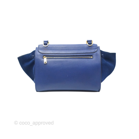Celine Small Sleek Trapeze Blue Calfskin