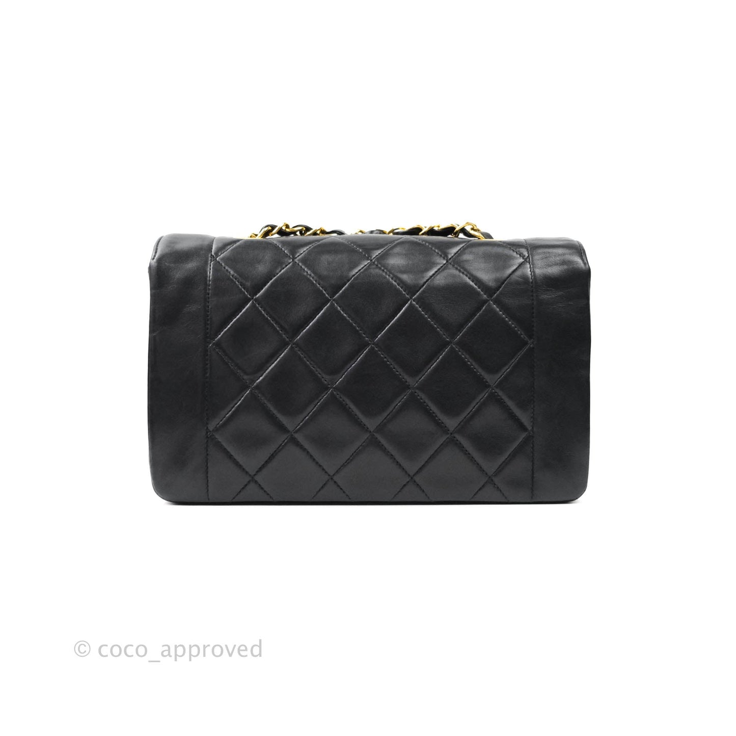 Chanel Black Quilted Lambskin Small Vintage Classic Diana Flap Bag
