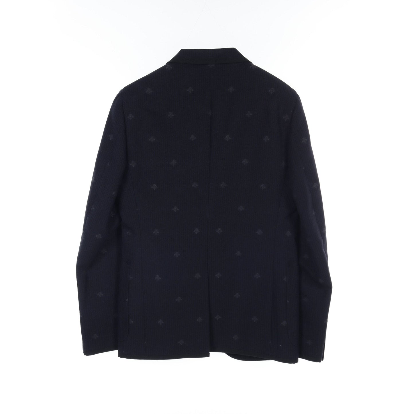Luxury Gucci Trending 2025 Monaco Bee Stripe Tailored jacket Cotton Navy