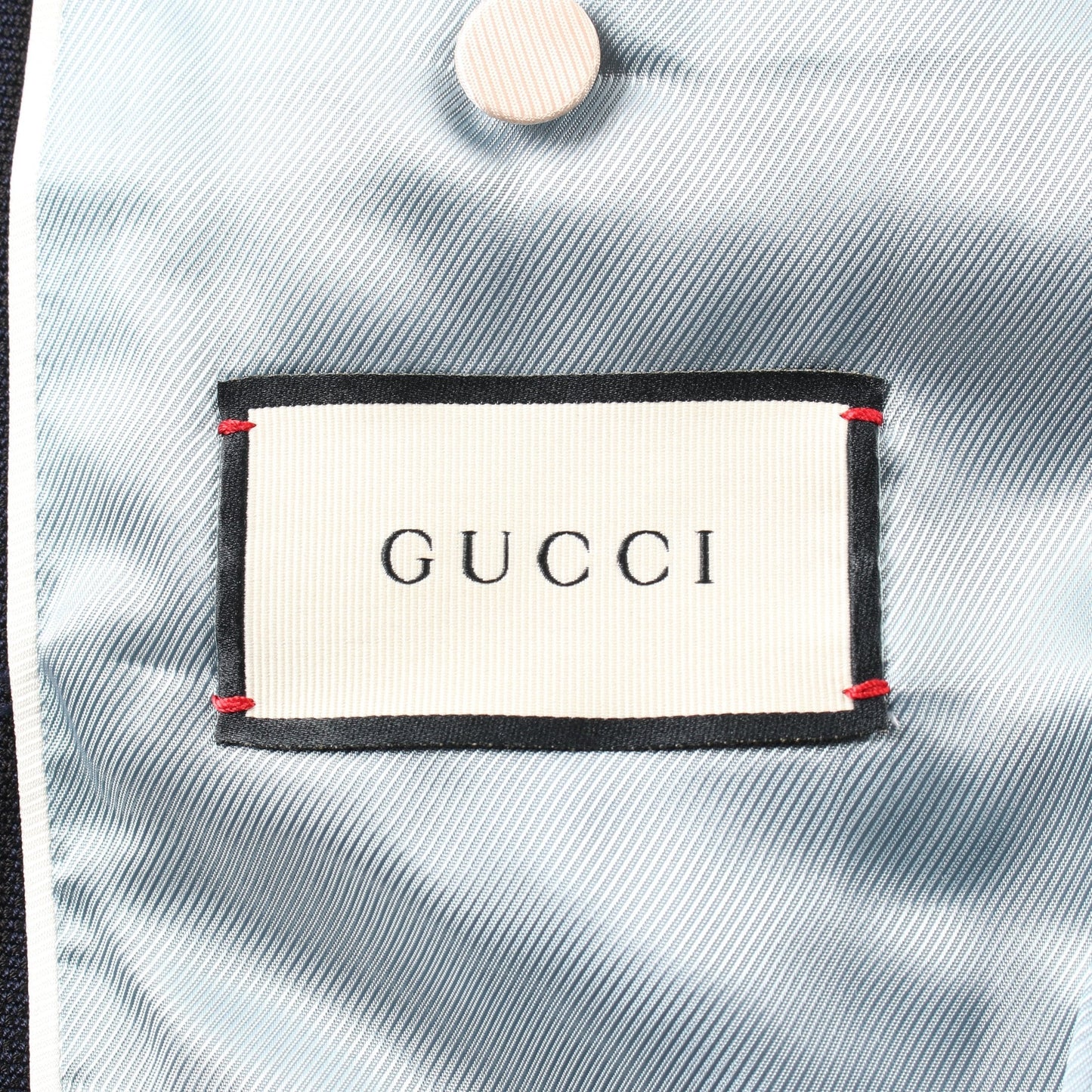 Luxury Gucci Trending 2025 Monaco Bee Stripe Tailored jacket Cotton Navy