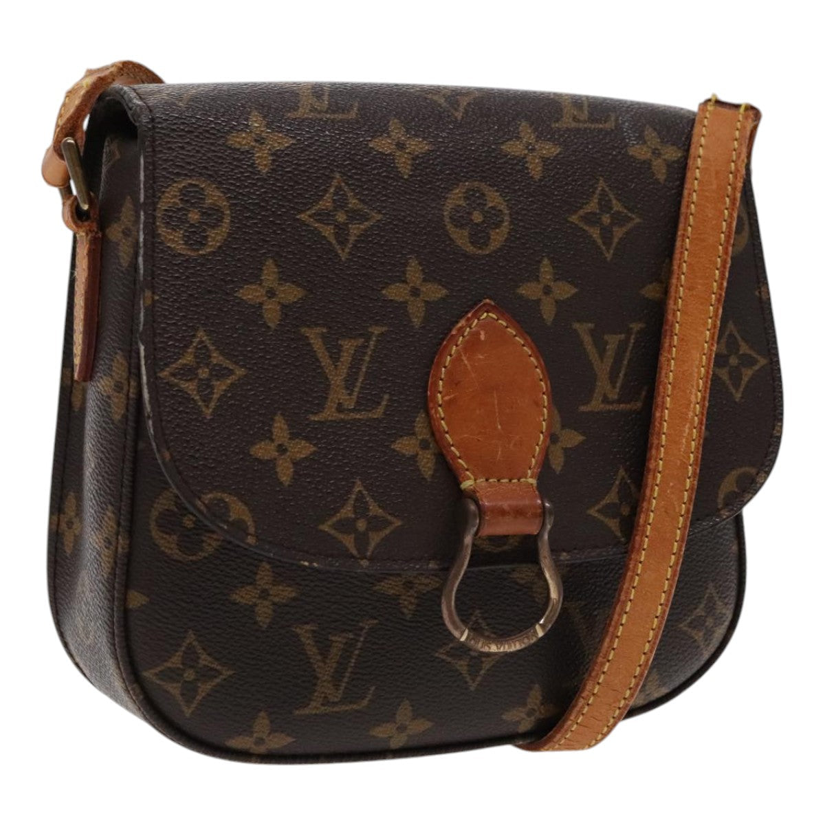 LOUIS VUITTON Monogram Saint Cloud MM Shoulder Bag M51243 LV 95746