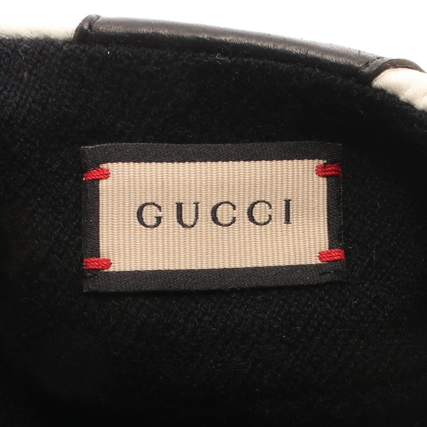 Luxury Gucci Trending 2025 Punching Beret Hat Leather Cashmere Black White