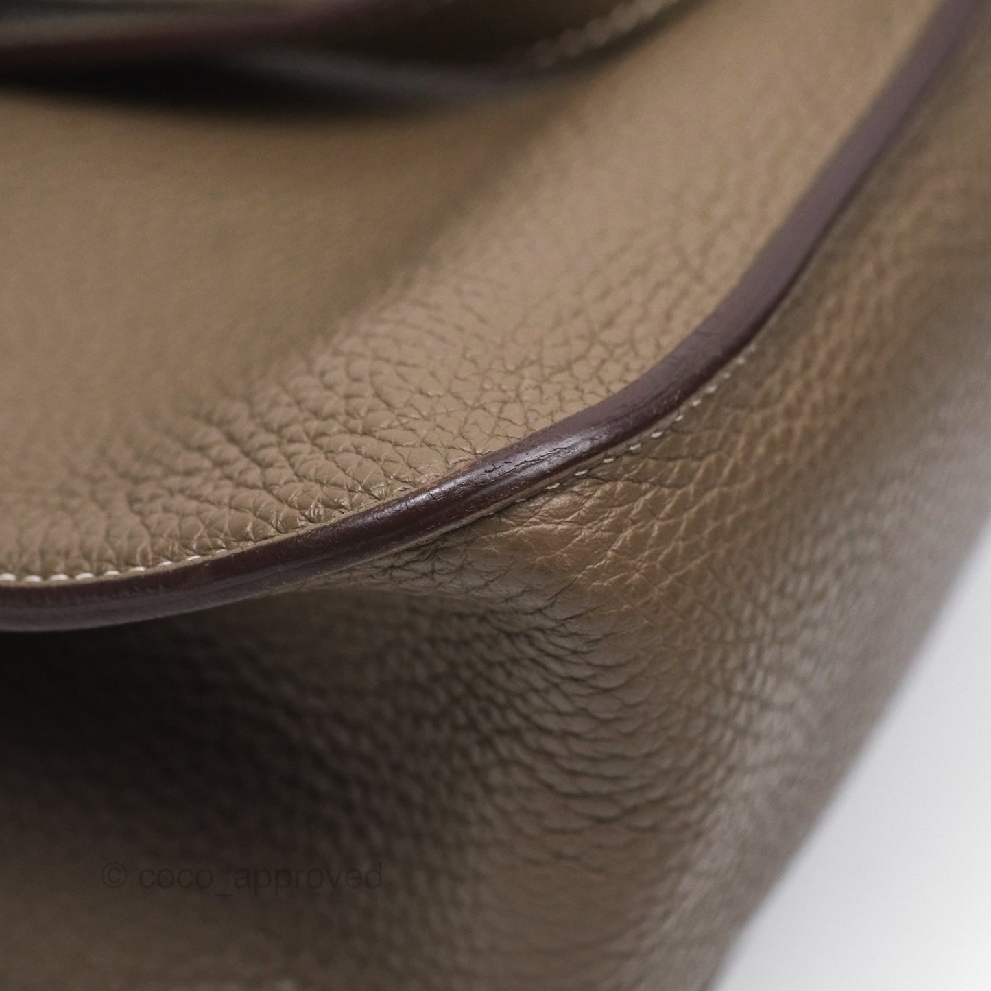 Hermès Halzan 31 Etoupe Clemence Palladium Hardware