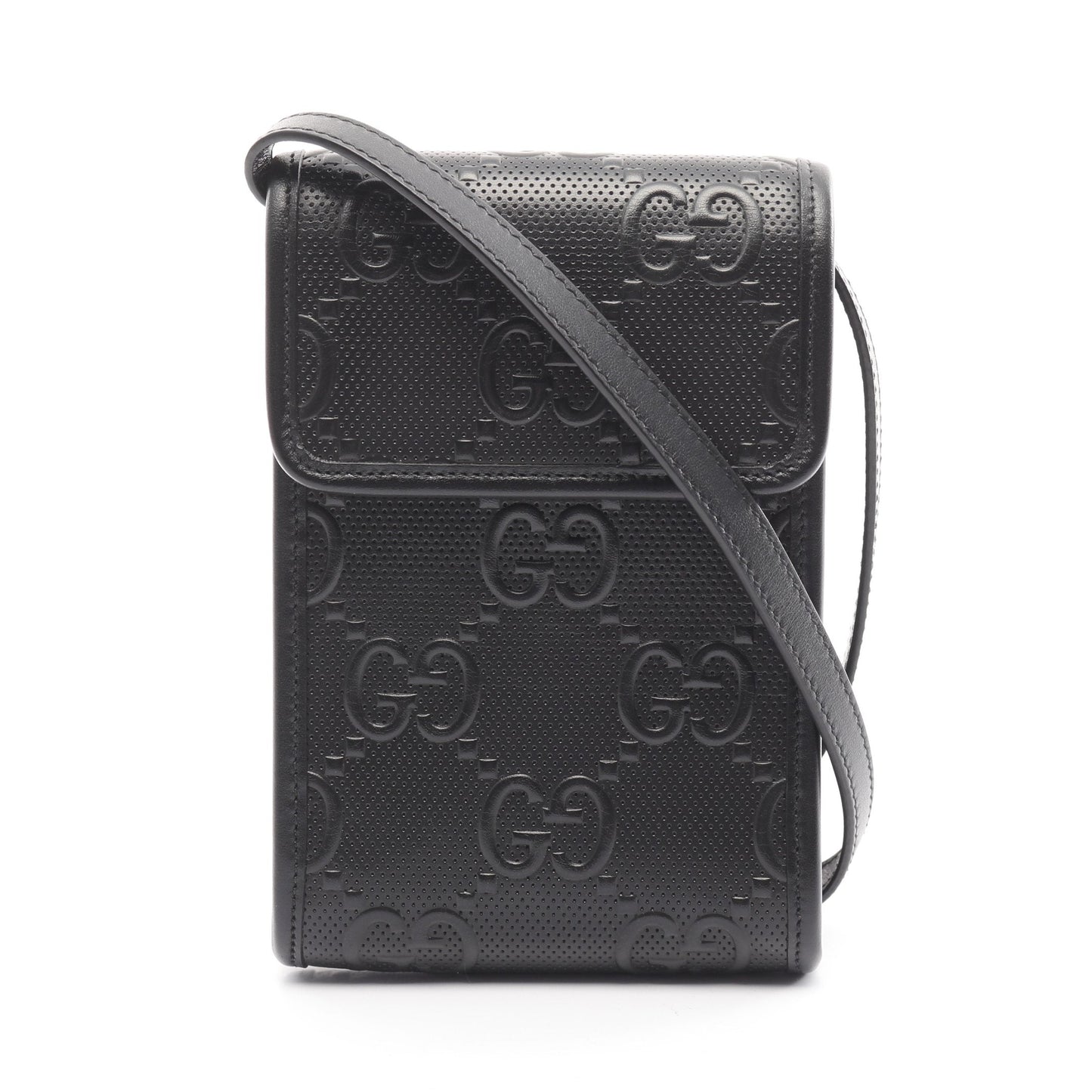 Luxury Gucci Trending 2025 GG embossed Mini bag Shoulder bag Leather Black