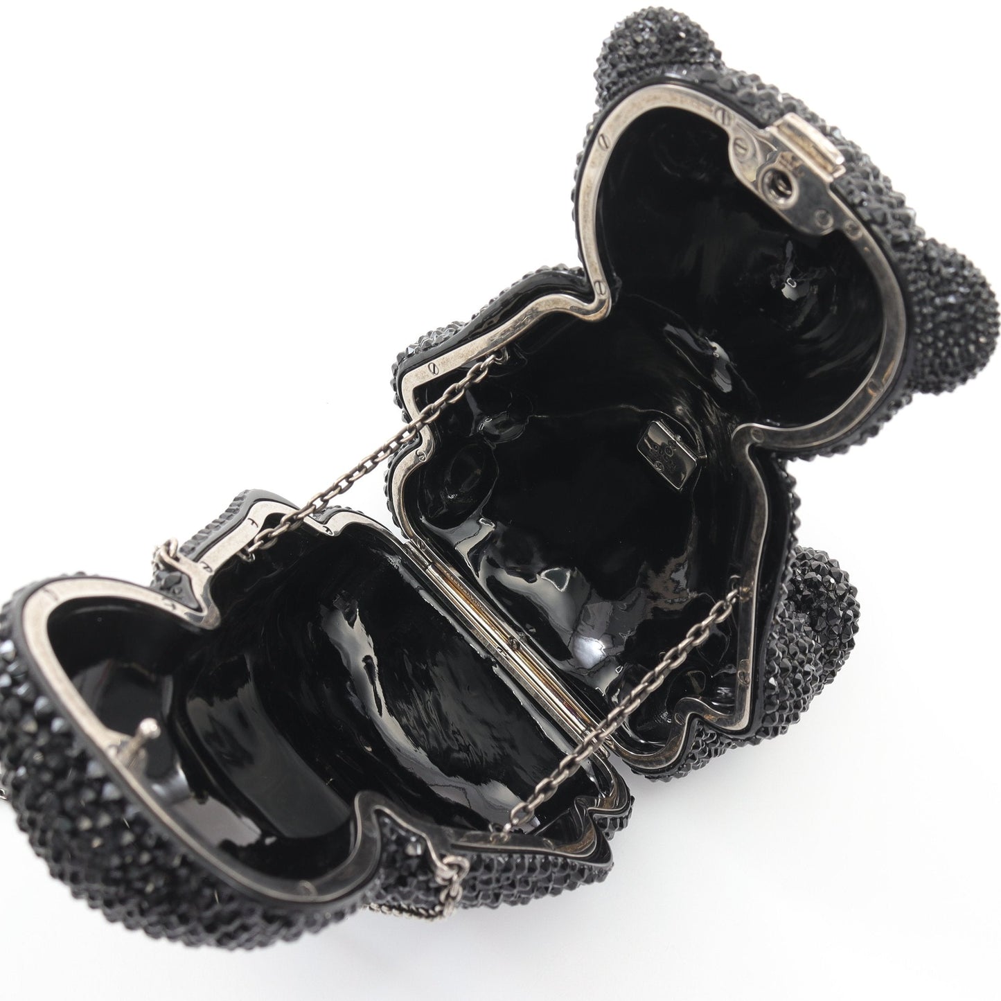 Luxury Gucci Trending 2025 GG Teddy bear Chain shoulder bag Swarovski Black Multicolor