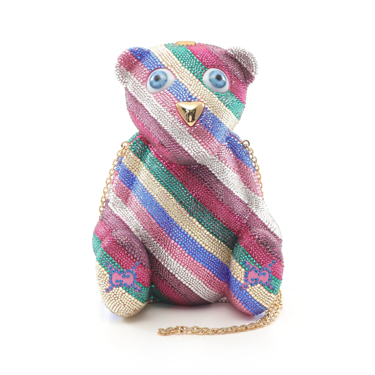 Luxury Gucci Trending 2025 GG Teddy bear Chain shoulder bag Swarovski Multicolor