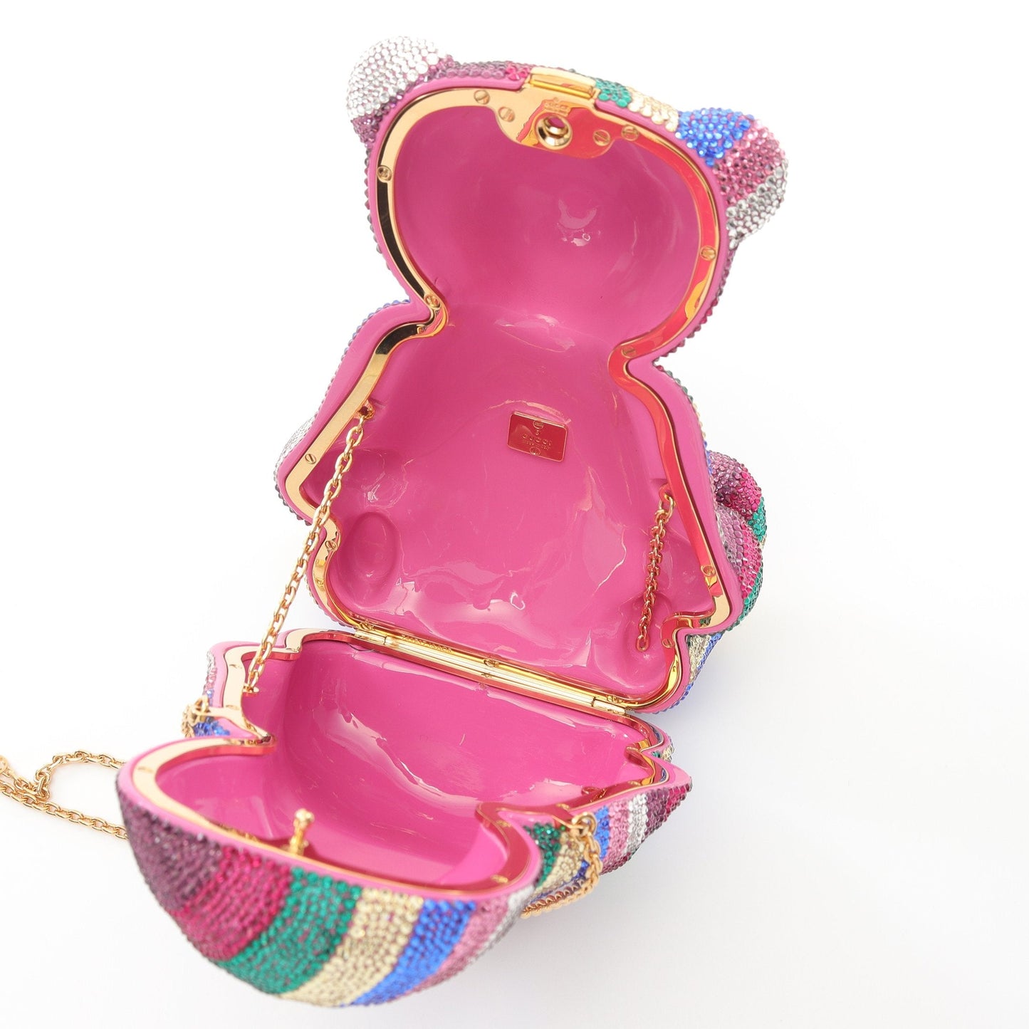 Luxury Gucci Trending 2025 GG Teddy bear Chain shoulder bag Swarovski Multicolor