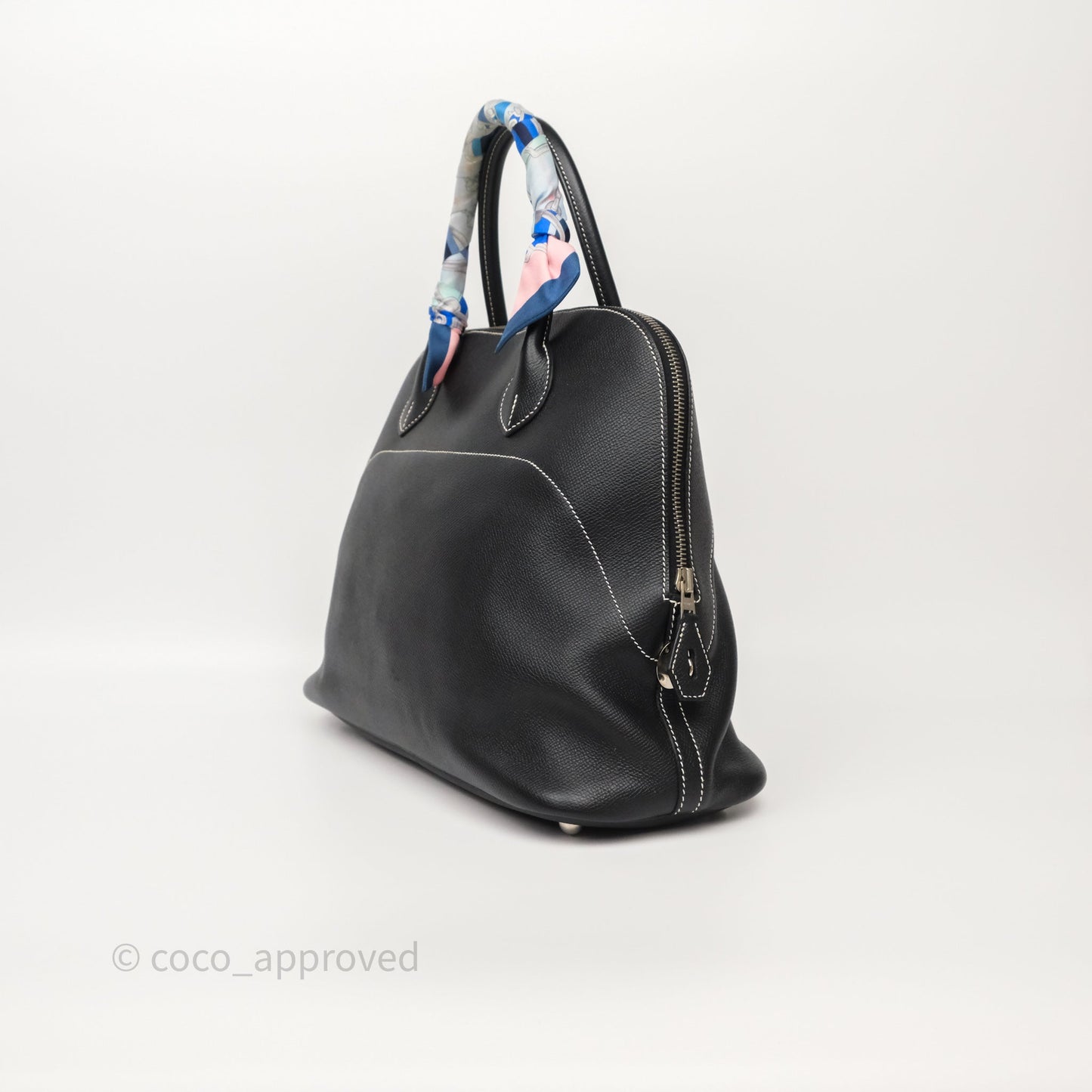 Hermès Bolide Relax 35 Black Noir 89 Epsom Palladium Hardware