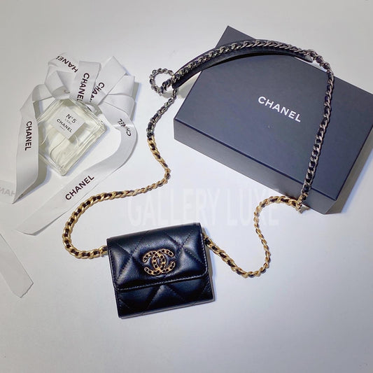 No.3109-Chanel 19 Flap Coins Purse With Chain (Unused / 未使用品)