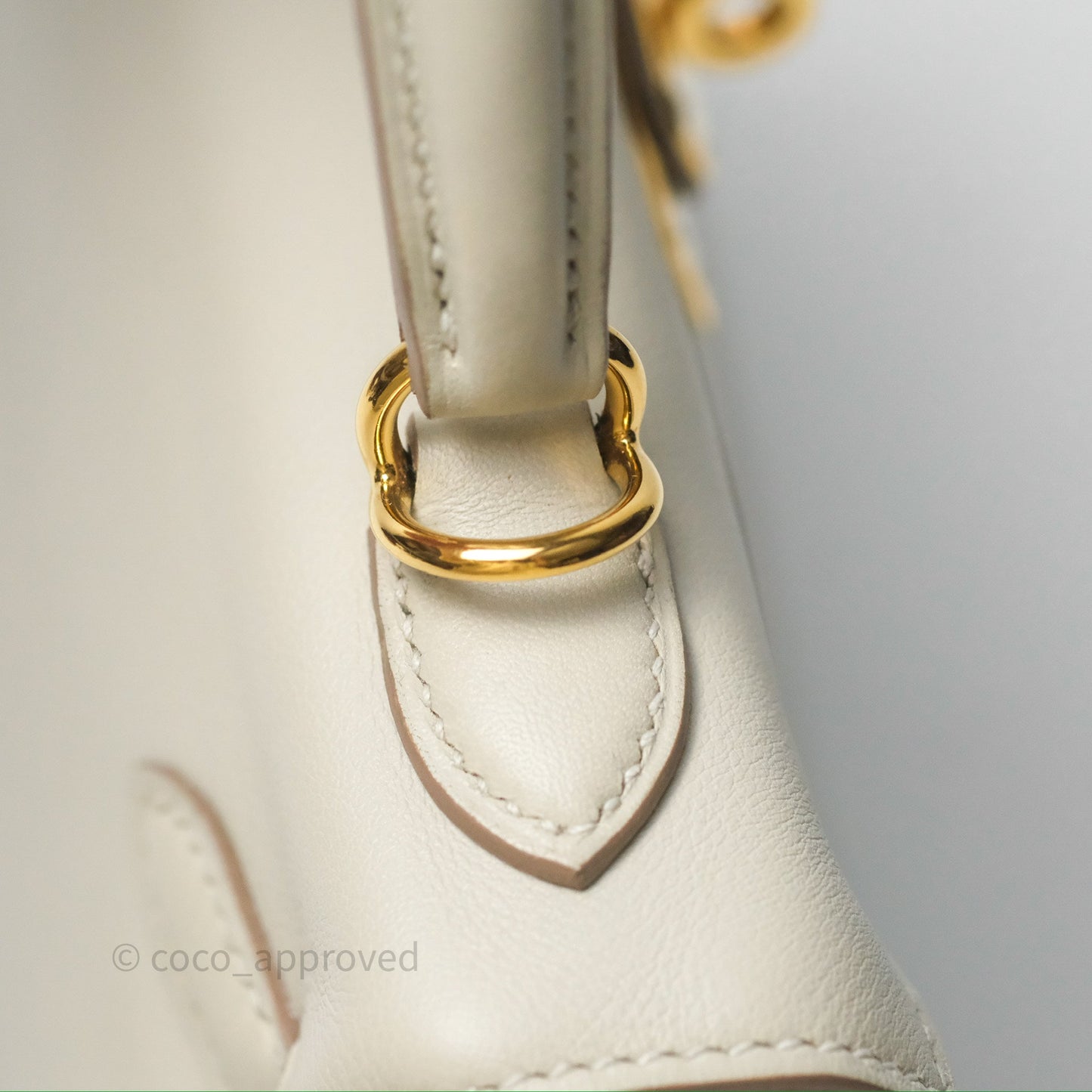 Hermès Retourne Swift Kelly 25 Gris Perle 80 Gold Hardware