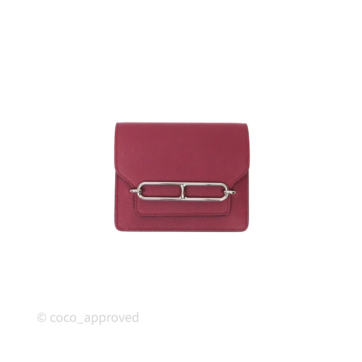 Hermès Roulis Slim Wallet Rouge H 55 Evercolor Palladium Hardware