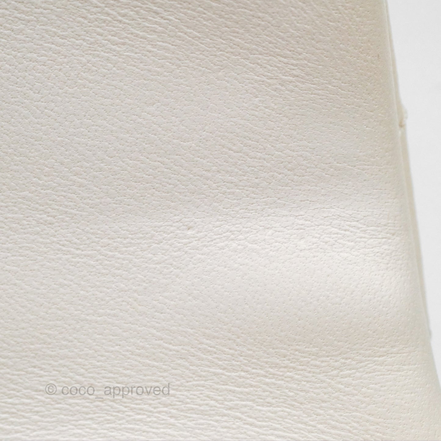 Chanel Small Logo Pearl Chain Flap Bag White Lambskin Gold Hardware