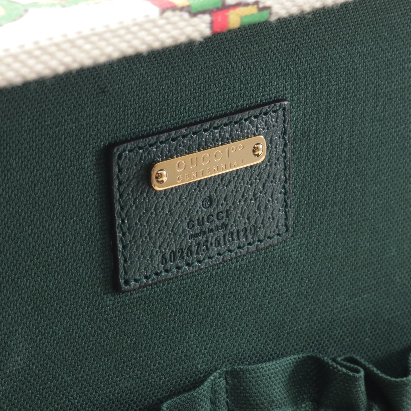 Luxury Gucci Trending 2025 GG pattern Suitcase Trunk case Canvas Leather Ivory Green Multicolor 100th Anniversary