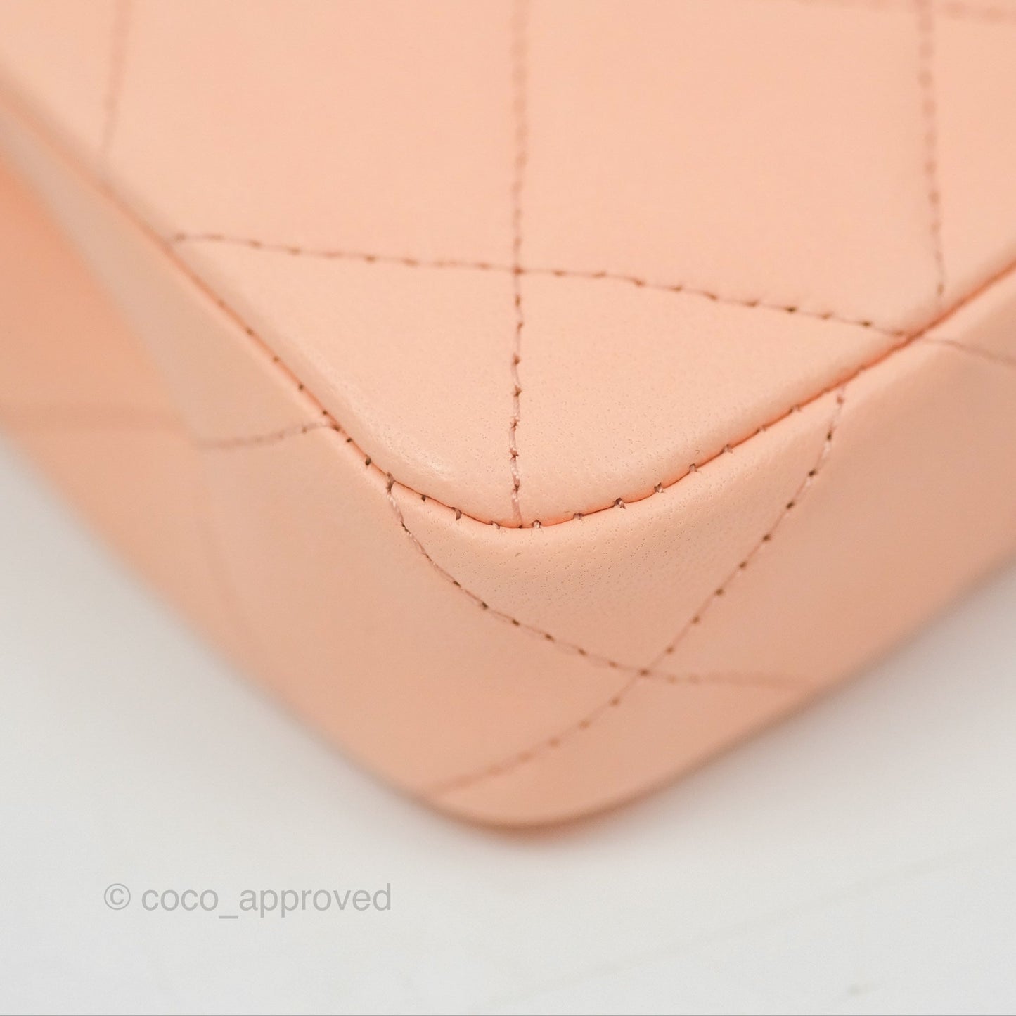 Chanel Mini Clutch With Chain Light Beige Pink Lambskin Gold Hardware