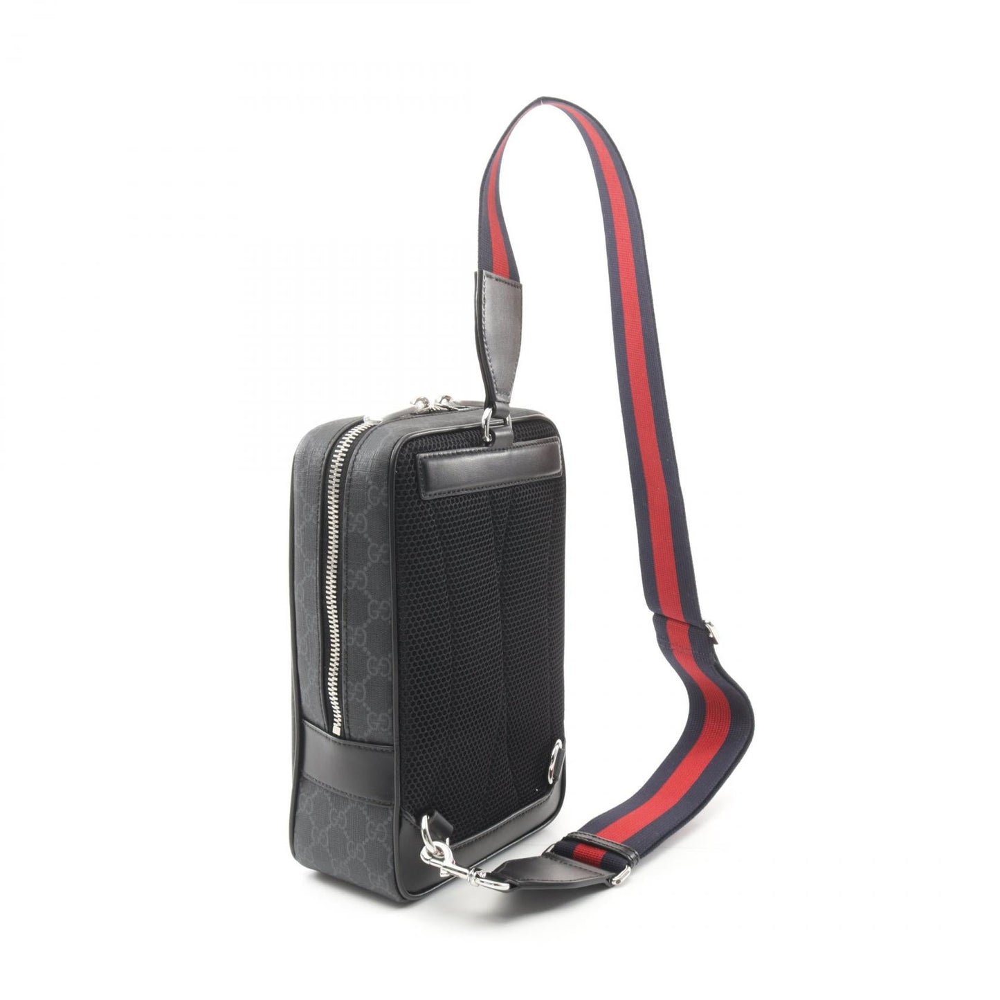 Luxury Gucci Trending 2025 Slingback Bags GG Supreme Body bag PVC Coated Canvas Leather Gray Black