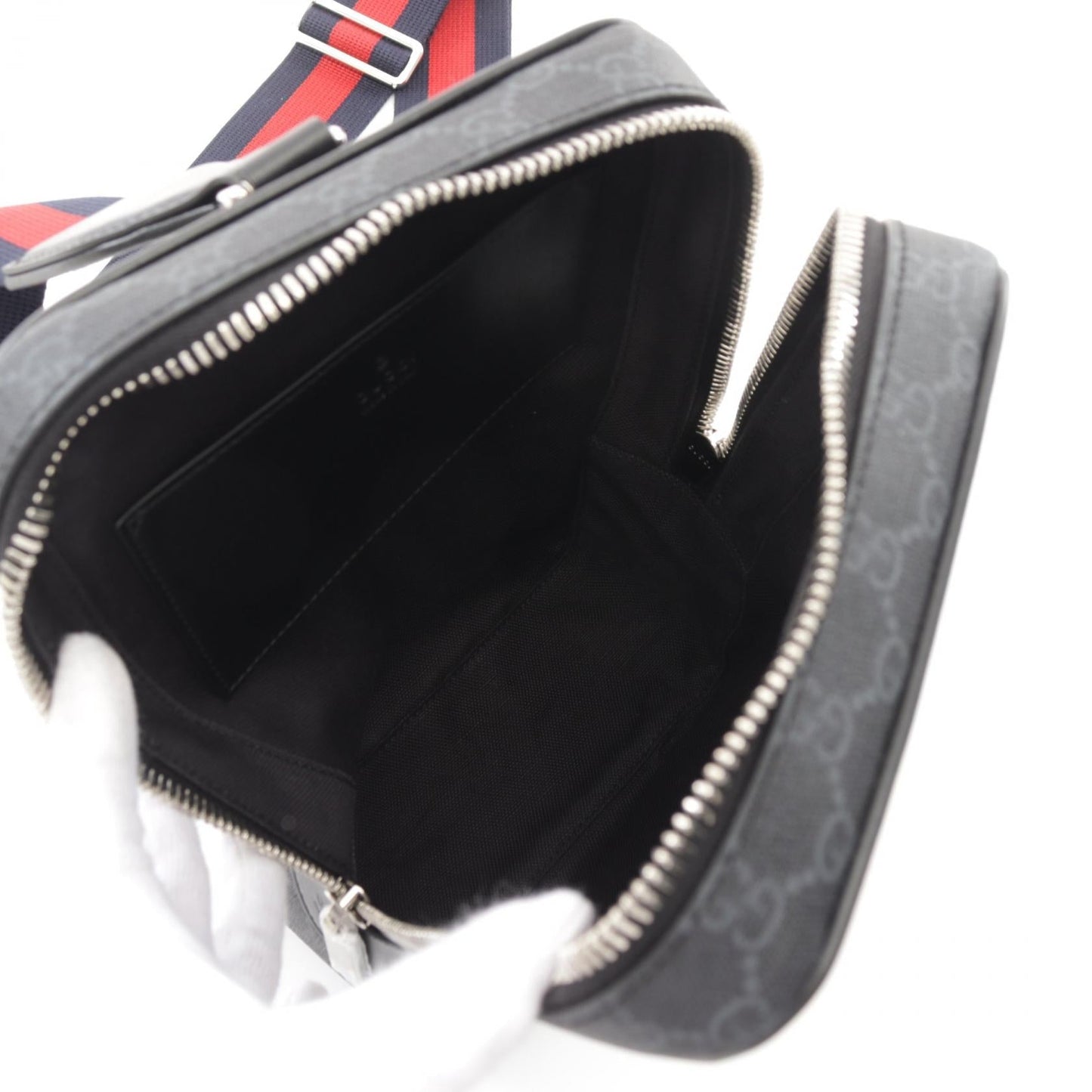 Luxury Gucci Trending 2025 Slingback Bags GG Supreme Body bag PVC Coated Canvas Leather Gray Black