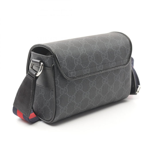 Luxury Gucci Trending 2025 GG Supreme Super mini bag Shoulder bag PVC Coated Canvas Leather Gray Black