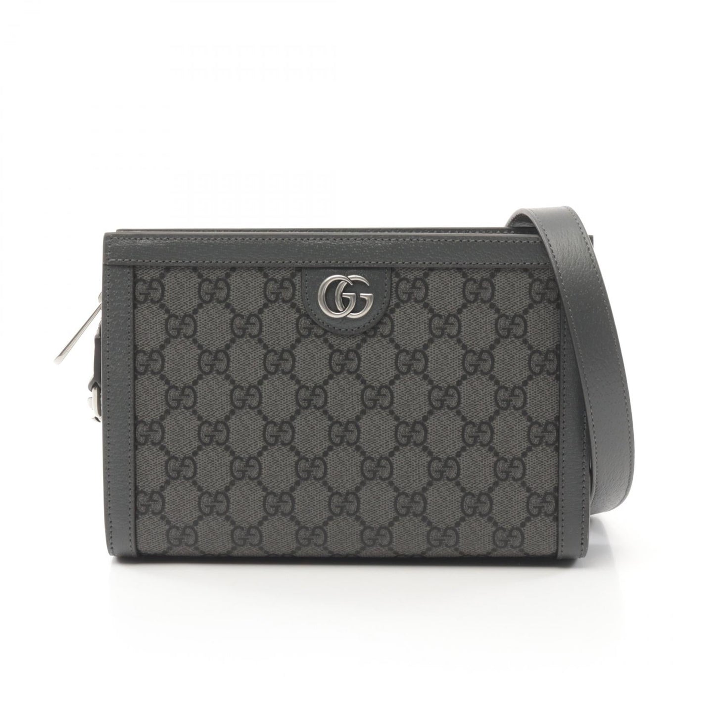 Luxury Gucci Trending 2025 Ophidia Super mini bag Shoulder bag PVC Coated Canvas Leather Gray