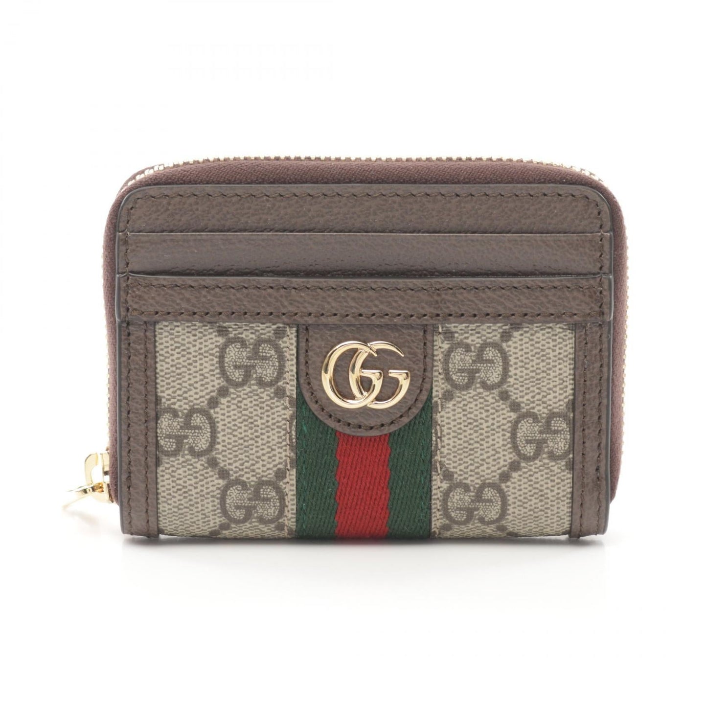Luxury Gucci Trending 2025 Ophidia GG Supreme Card case PVC Coated Canvas Leather Beige Brown Multicolor