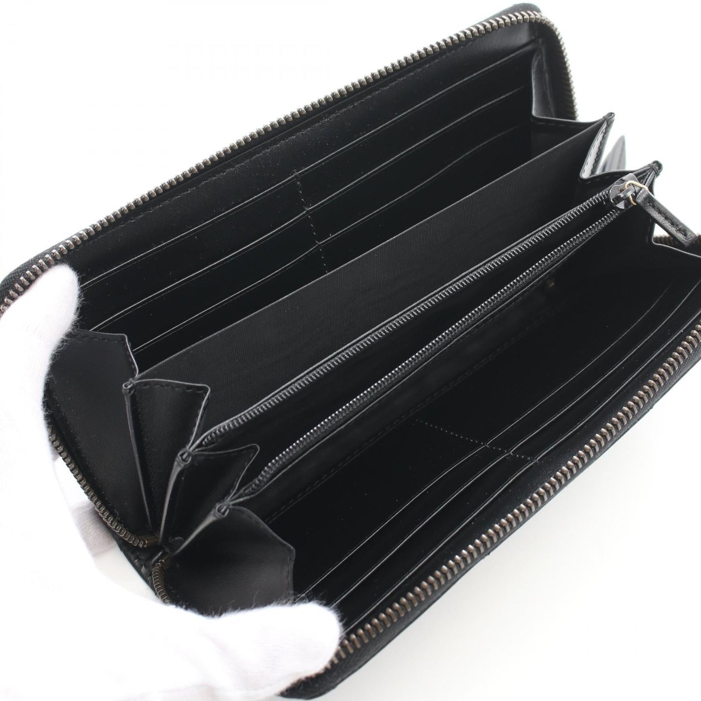 Luxury Gucci Trending 2025 GG Marmont Zip around wallet Round zipper long wallet Leather Black