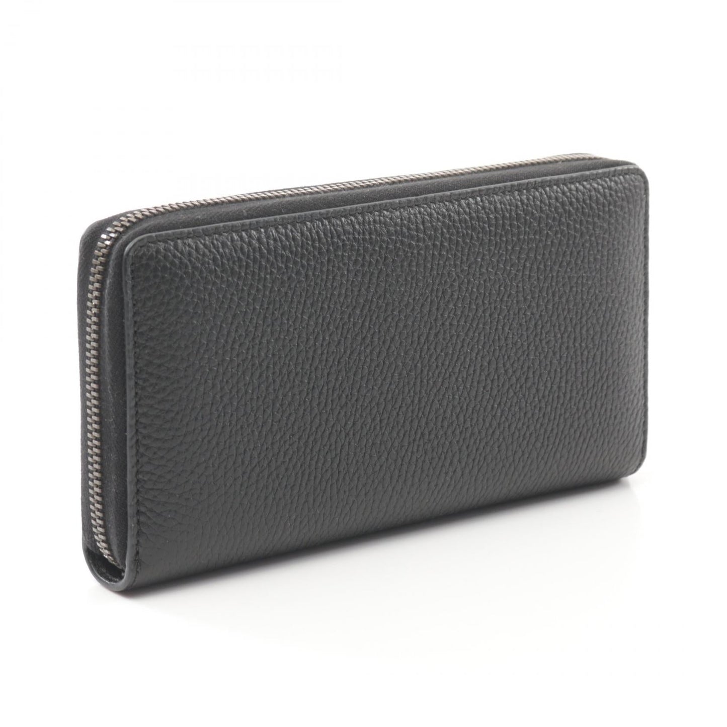 Luxury Gucci Trending 2025 Bamboo Round zipper long wallet Leather Black