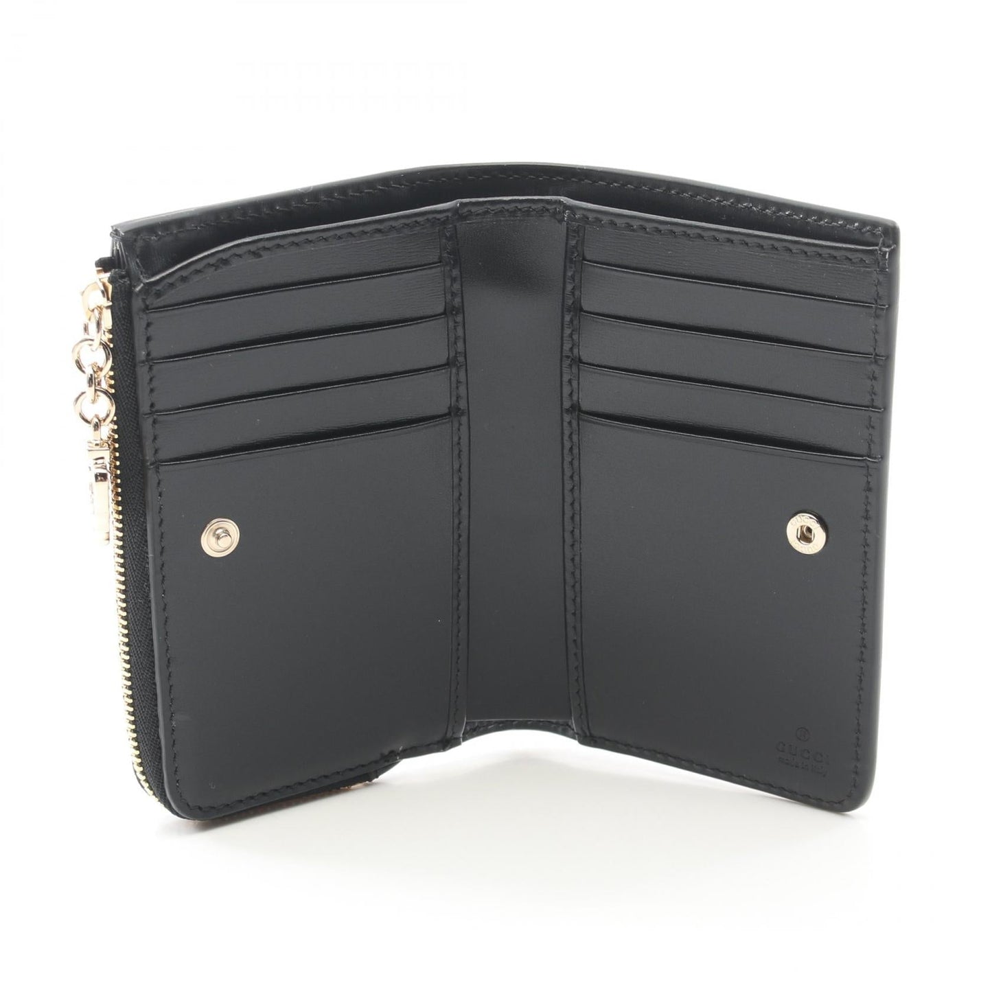 Luxury Gucci Trending 2025 GG canvas Bi-fold wallet Canvas Leather Black