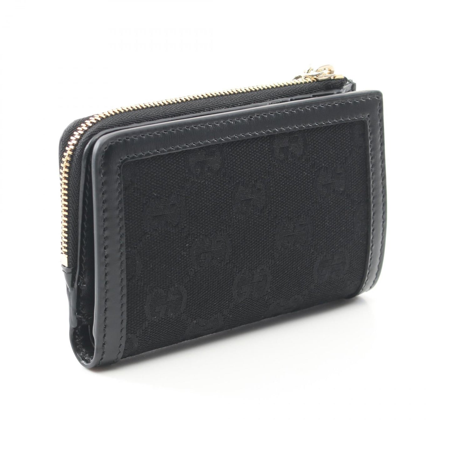 Luxury Gucci Trending 2025 GG canvas Bi-fold wallet Canvas Leather Black