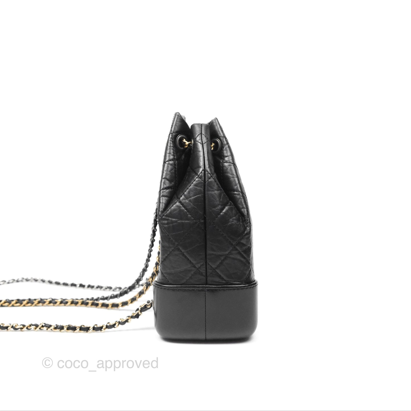 Chanel Small Gabrielle Backpack Black Aged Calfskin