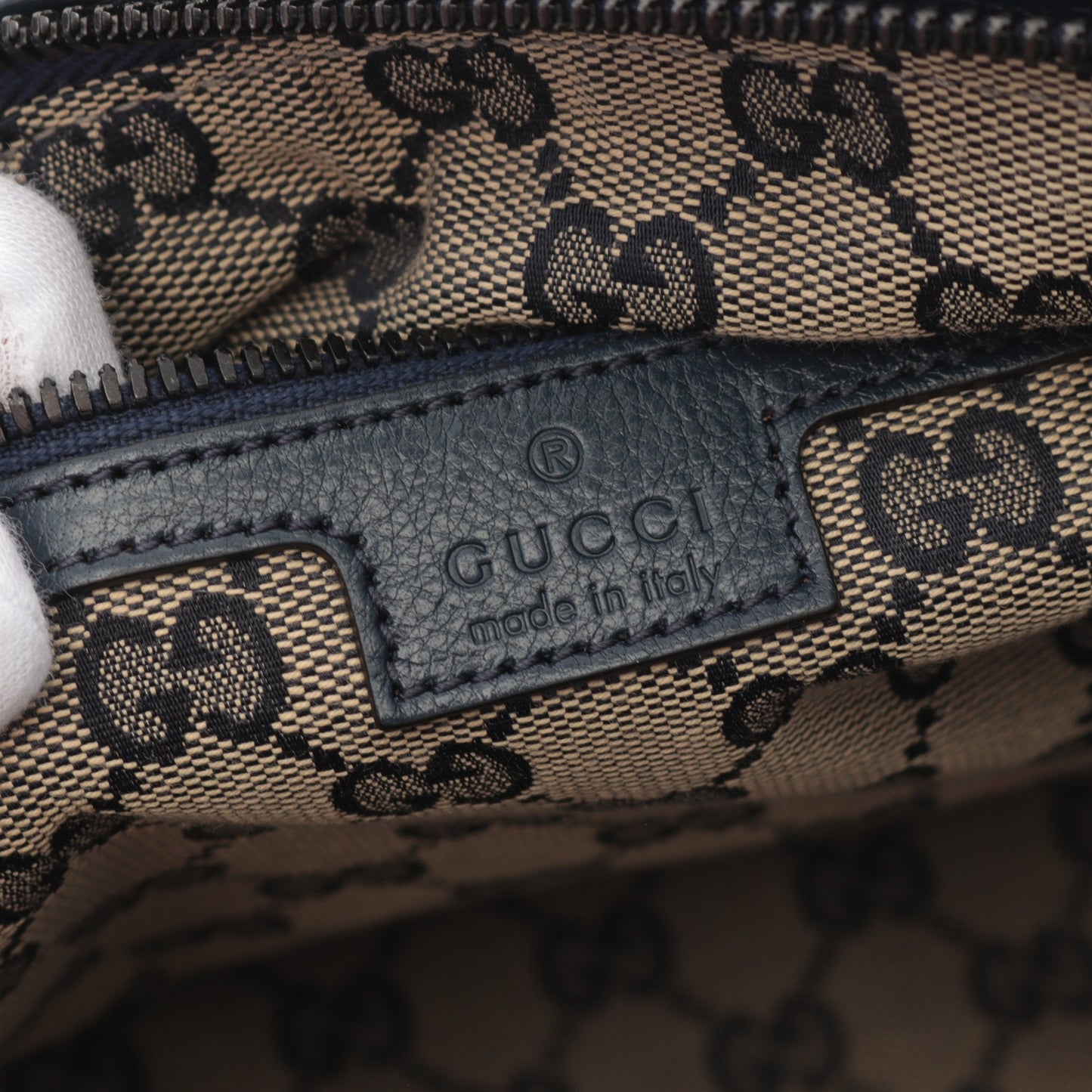 Luxury Gucci Trending 2025 Double G Boston bag Leather Navy 2WAY