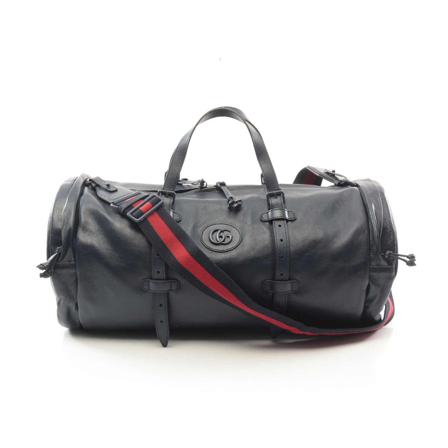 Luxury Gucci Trending 2025 Double G Boston bag Leather Navy 2WAY