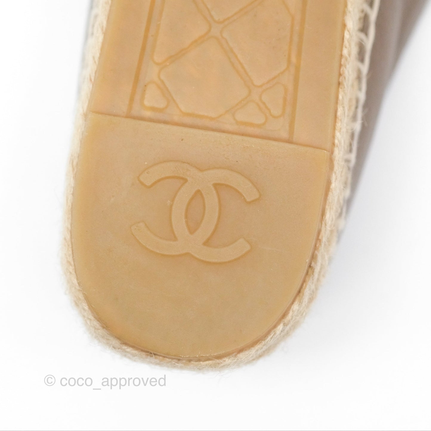 Chanel Espadrille Brown Leather Size 40