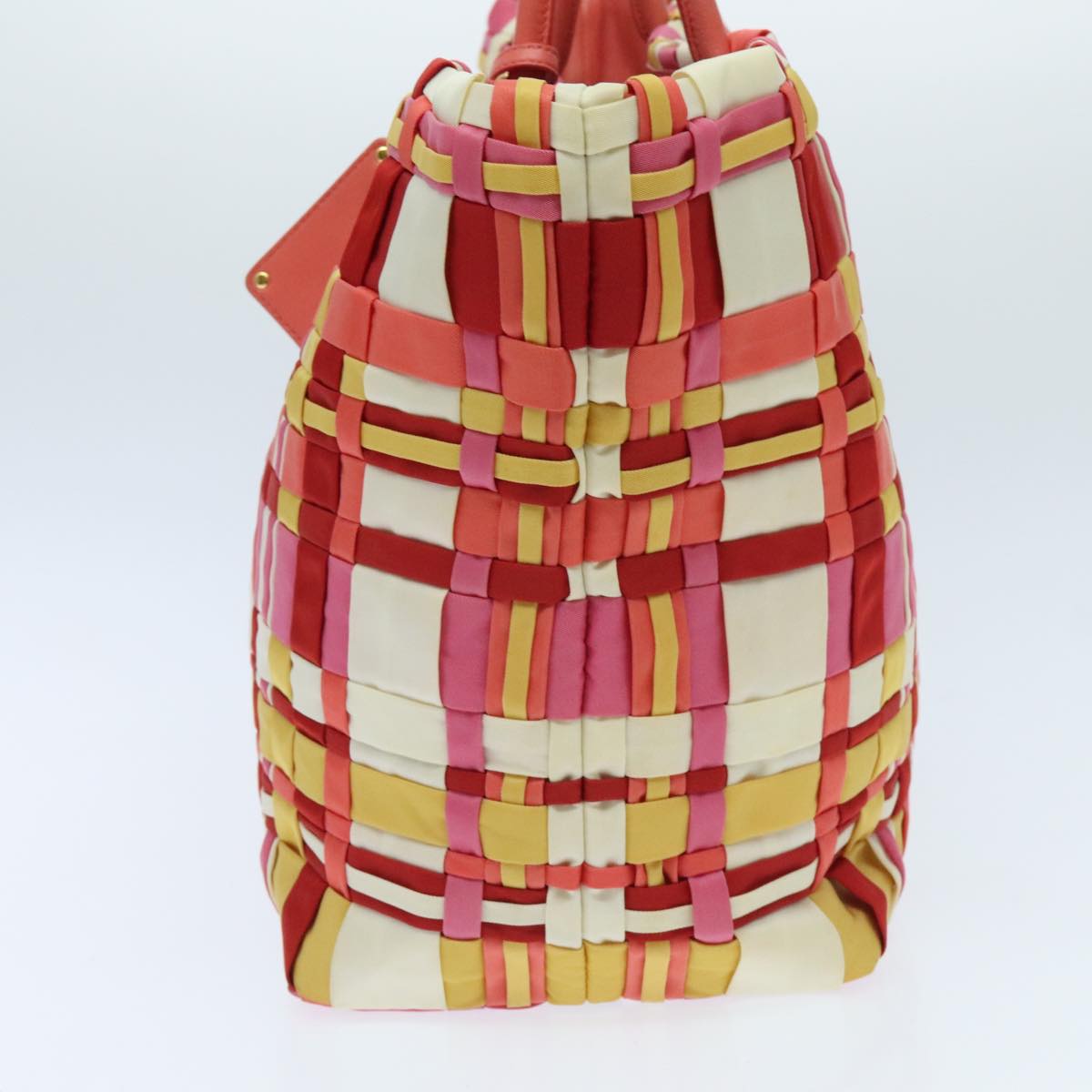 Luxury Prada Tote Bag Nylon Pink Gold yellow  95893