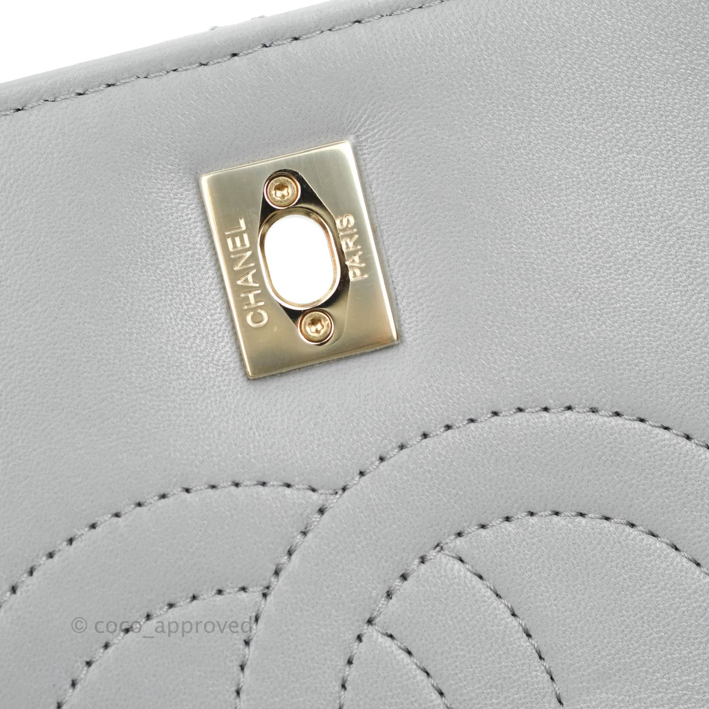 Chanel Quilted Trendy CC Small Grey Lambskin Gold Hardware