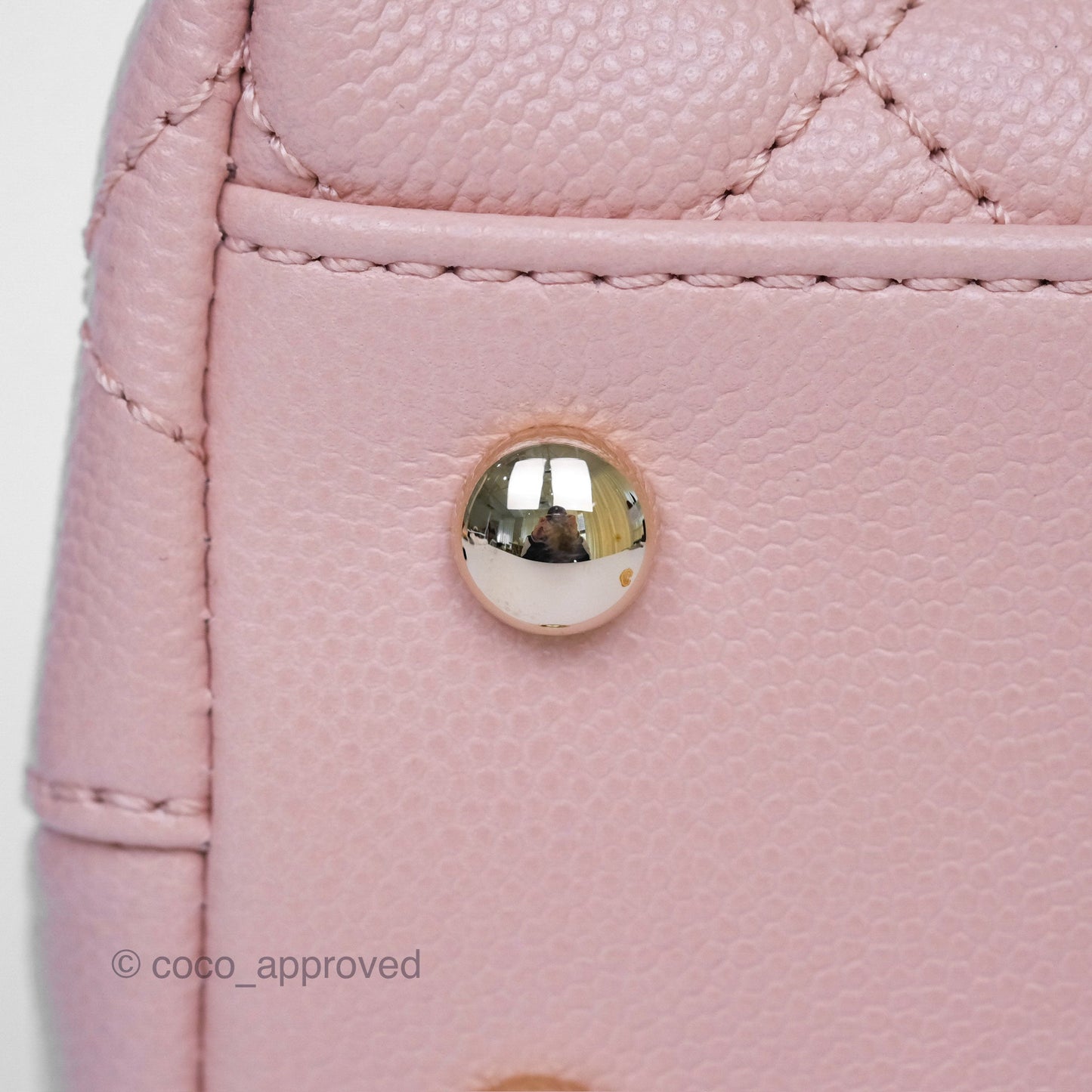 Chanel Small Coco Handle Pink Caviar Gold Hardware