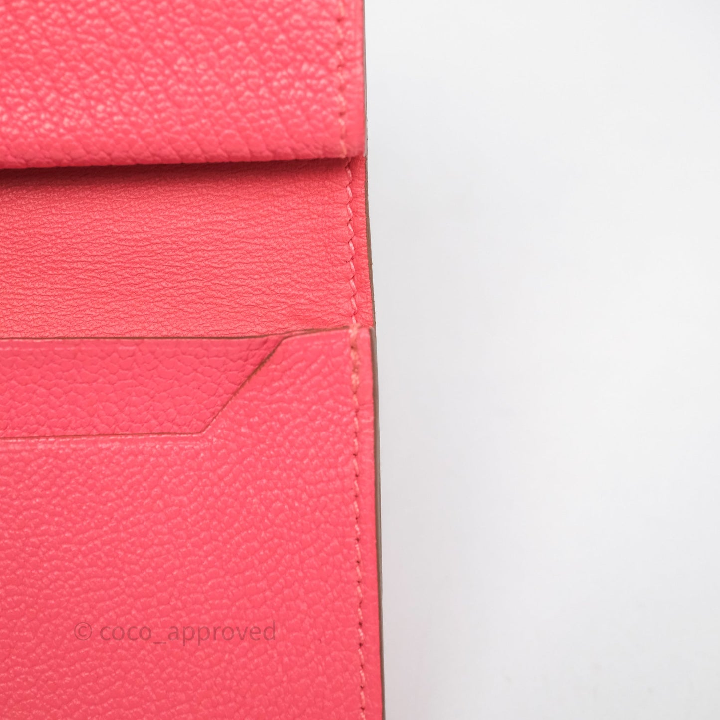 Hermès Bearn Mini Wallet Rose Lipstick U5 Chevre Mysore Gold Hardware