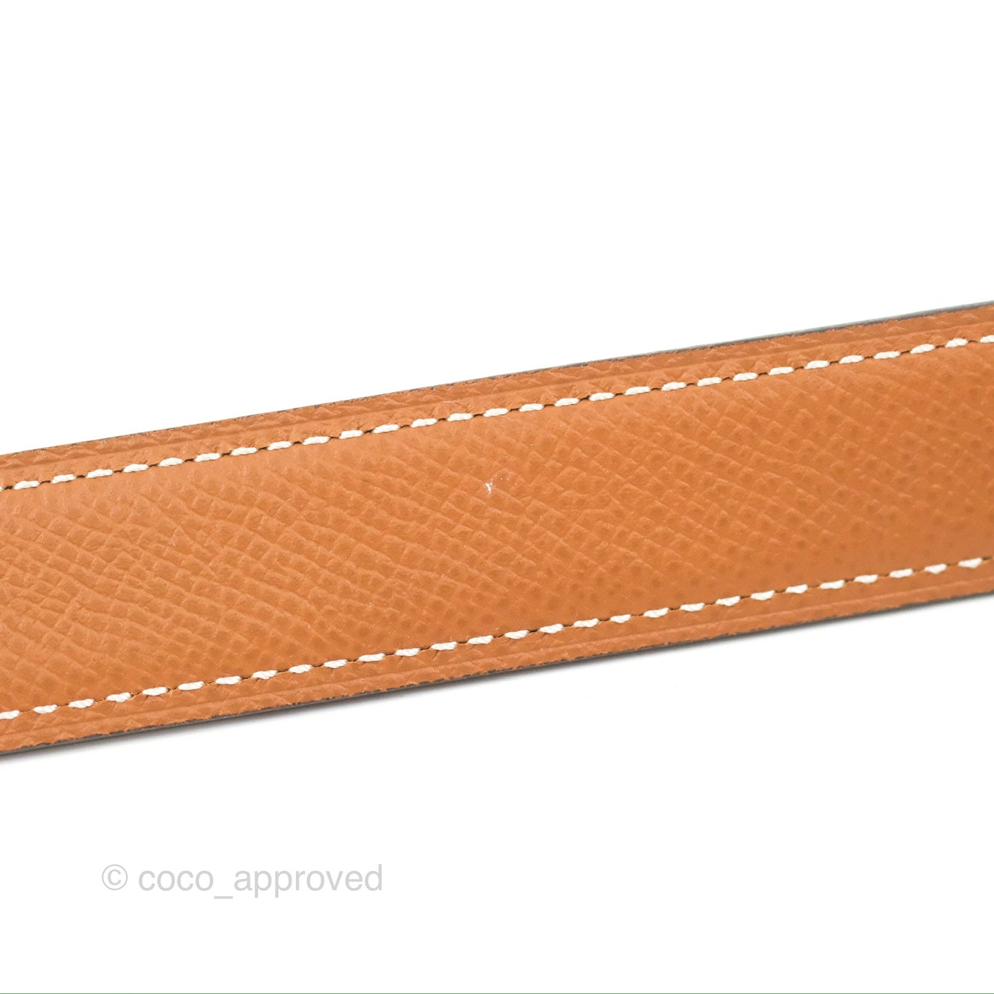 Hermès H au Carre Twist Belt Buckle & Reversible Gold Epsom/Black Swift 24 mm