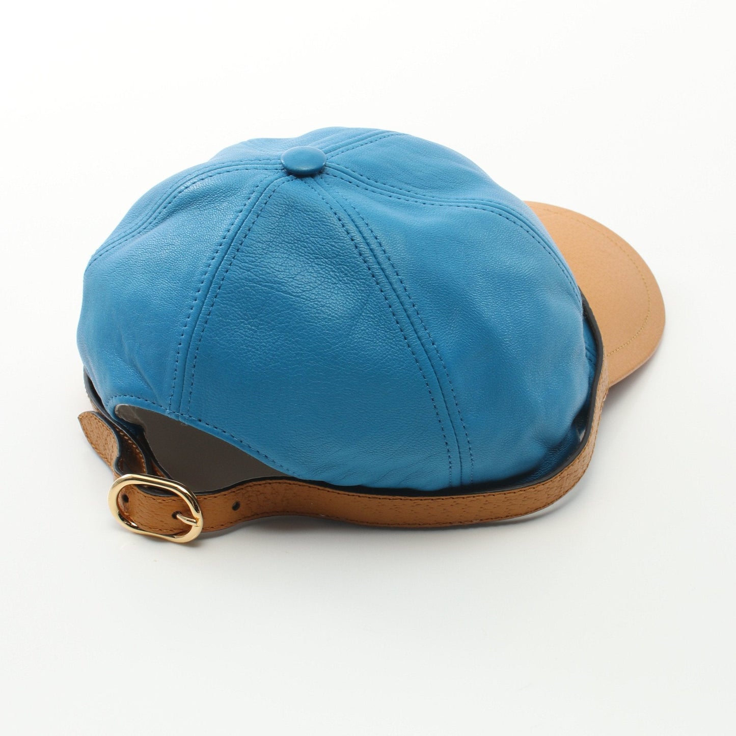Luxury Gucci Trending 2025 Leather Baseball Hat Cap Leather Blue Yellow brown