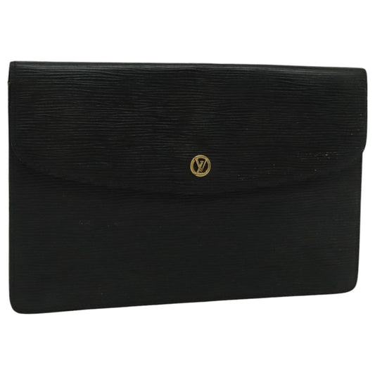 LOUIS VUITTON Epi Montaigne 27 Clutch Bag Black M52652 LV 95934
