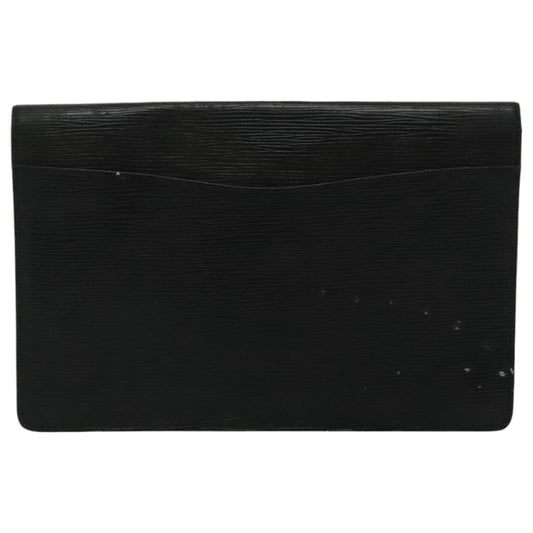 LOUIS VUITTON Epi Montaigne 27 Clutch Bag Black M52652 LV 95934