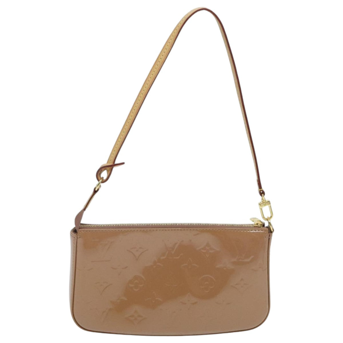 LOUIS VUITTON Vernis Pochette Accessoires Pouch Rose Velours M91575 95935